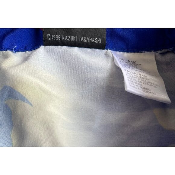 YuGiOh 1996 RARE Vintage Anime All Over Print Button Up Shirt Blue Black size S - Picture 6 of 7